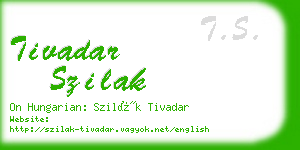 tivadar szilak business card